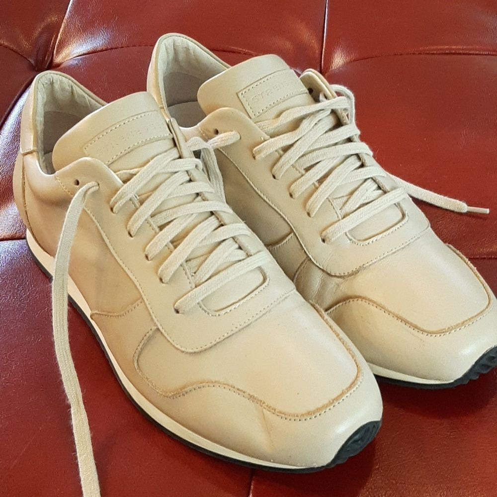 Strenesse Cream Leather Sneakers